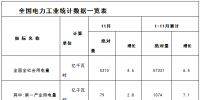 國家能源局  發(fā)布1-11月份全國電力工業(yè)統(tǒng)計(jì)數(shù)據(jù)  
