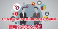 2018年貴州電力市場化交易規(guī)則解析 售電公司怎么玩？