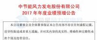 增幅112%！節(jié)能風(fēng)電預(yù)計(jì)2017年度實(shí)現(xiàn)凈利潤(rùn)4.01億元