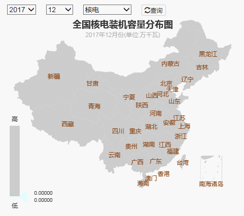 2017年全國電力發(fā)電，電力裝機版圖