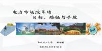 電力市場改革的目標、路徑與手段