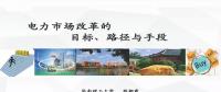 電力市場改革的目標(biāo)、路徑與手段