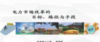 PPT | 電力市場改革的目標、路徑與手段