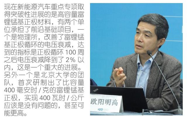 動(dòng)力電池技術(shù)下一步路在何方？歐陽明高給出詳細(xì)答案