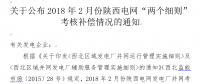 2月份陜西電網(wǎng)“兩個細則”考核補償情況：19家風電場上網(wǎng)電量32905.01萬千瓦時
