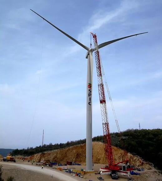 上海電力首個(gè)歐洲風(fēng)電項(xiàng)目圓滿完成第一臺(tái)風(fēng)機(jī)吊裝