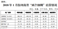 河南能源監(jiān)管辦關(guān)于2018 年1 月份“兩個細則”結(jié)算情況的通知