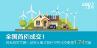 全國首例成交！跨省跨區(qū)可再生能源發(fā)電權(quán)替代交易成交電量1.74億度