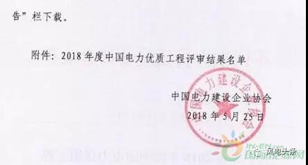7個(gè)風(fēng)電工程獲獎(jiǎng)！2018中國電力優(yōu)質(zhì)工程評審結(jié)果名單出爐！（附詳細(xì)名單）