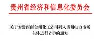 貴州公示1家擬列入電力市場(chǎng)主體的電力用戶(hù)