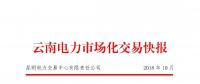 云南電力市場化交易快報(bào)(2018年10月)