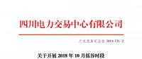 公告 | 四川關(guān)于開展2018年10月低谷時段棄水電量交易的公告