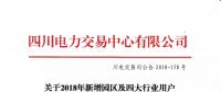 公告 | 四川關(guān)于2018年新增園區(qū)及四大行業(yè)用戶(hù)雙邊交易結(jié)果的公告