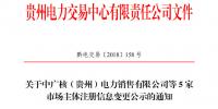貴州公示5家申請注冊信息變更的售電公司