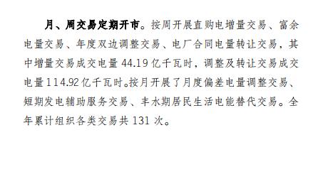 四川2018年電力生產(chǎn)及市場(chǎng)運(yùn)營(yíng)信息披露報(bào)告：省內(nèi)市場(chǎng)化交易電量同比增長(zhǎng)12.14%